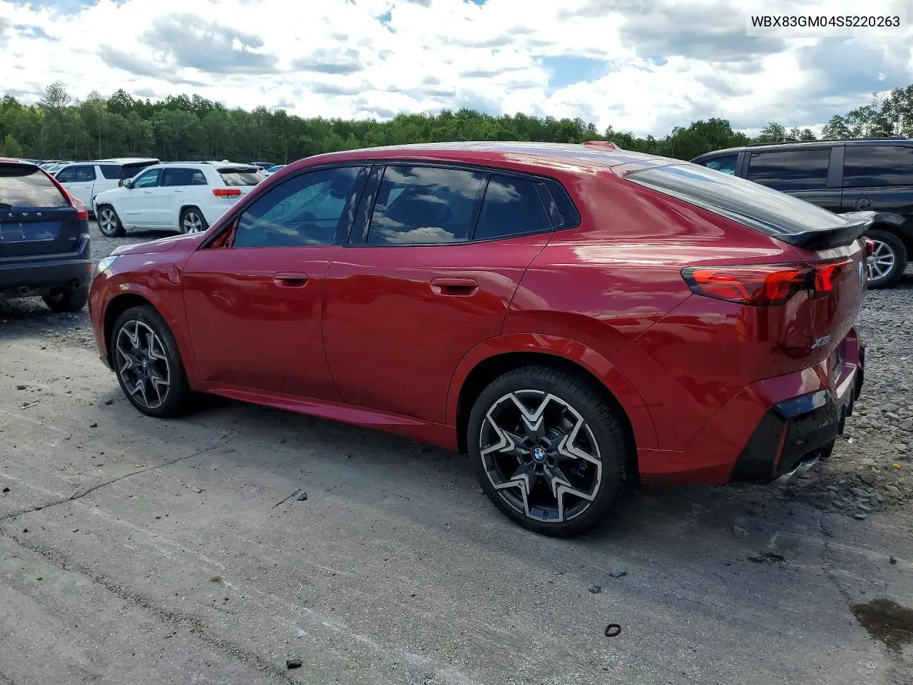2025 BMW X2 M35I VIN: WBX83GM04S5220263 Lot: 58195786