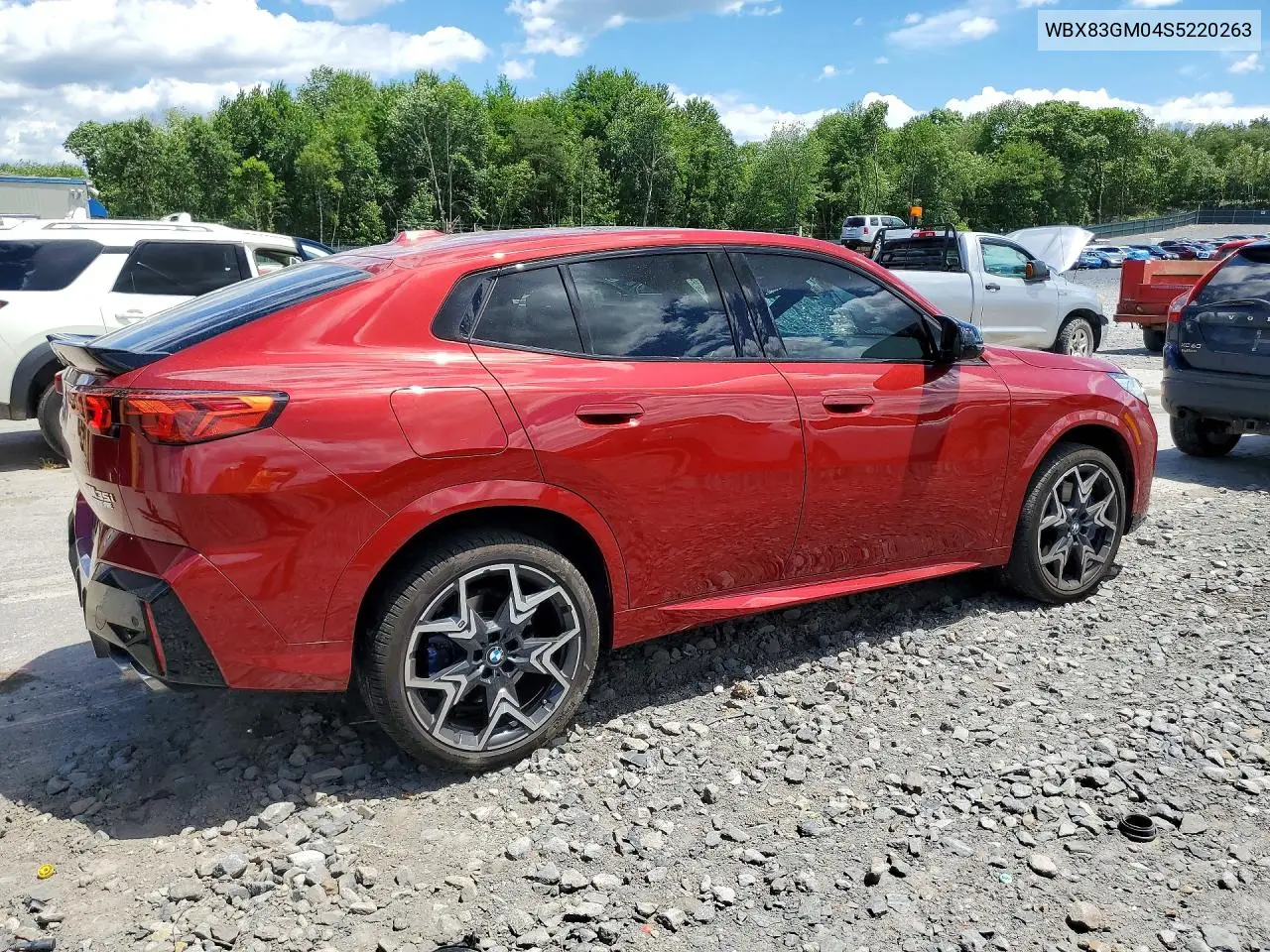 2025 BMW X2 M35I VIN: WBX83GM04S5220263 Lot: 58195786