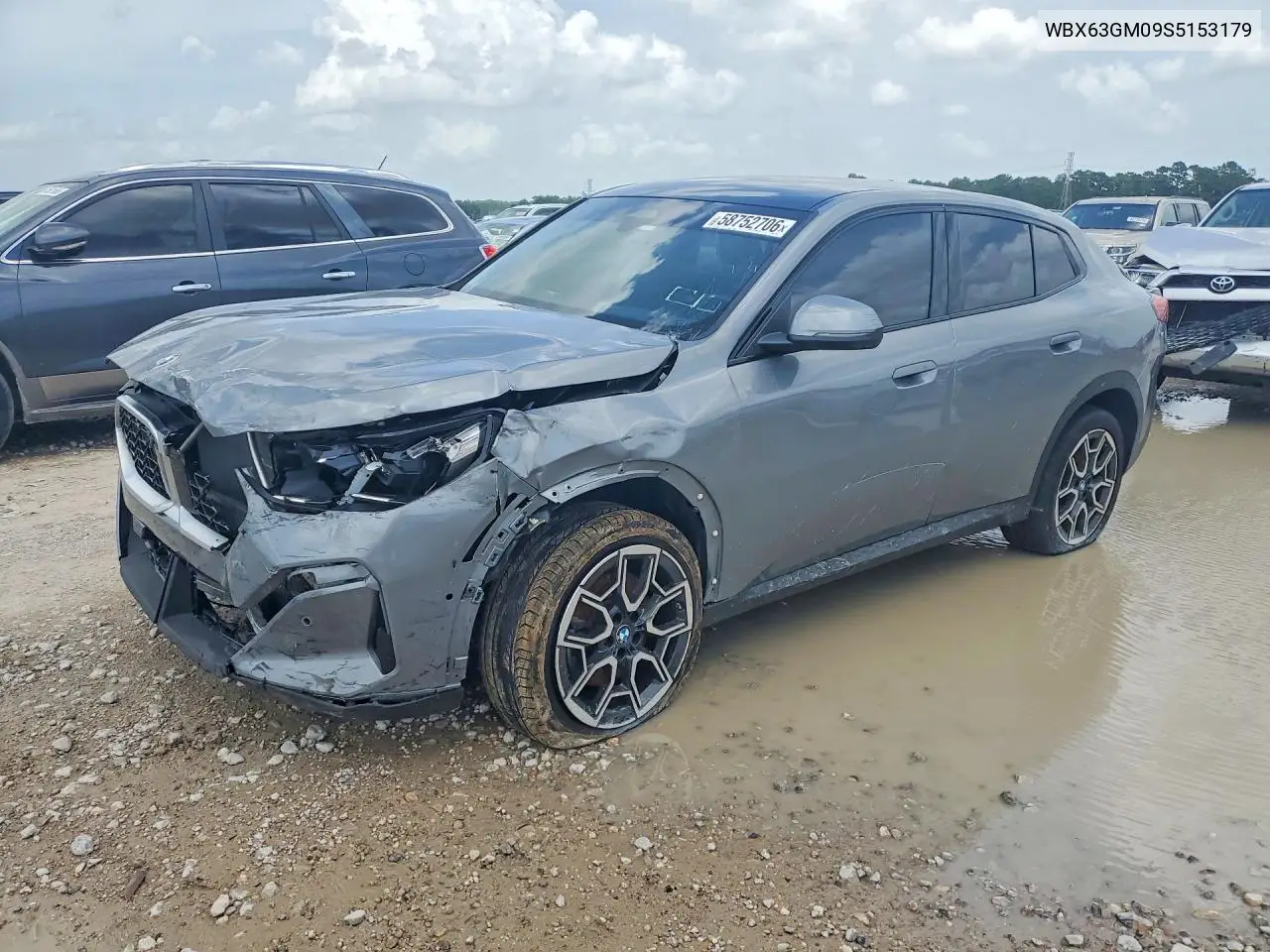2025 BMW X2 xDrive28I VIN: WBX63GM09S5153179 Lot: 58752706
