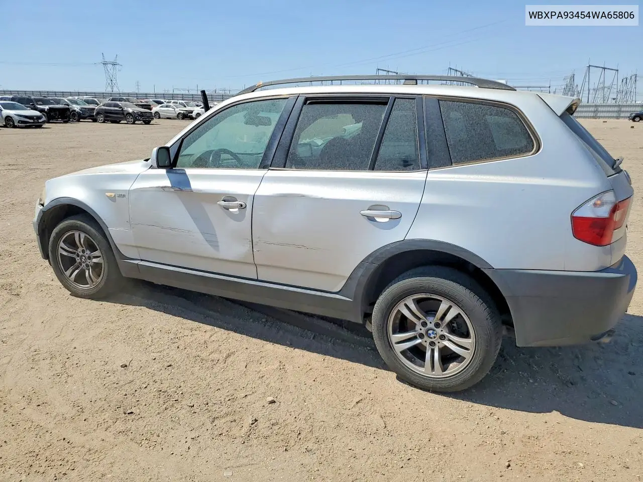2004 BMW X3 3.0I VIN: WBXPA93454WA65806 Lot: 60000756