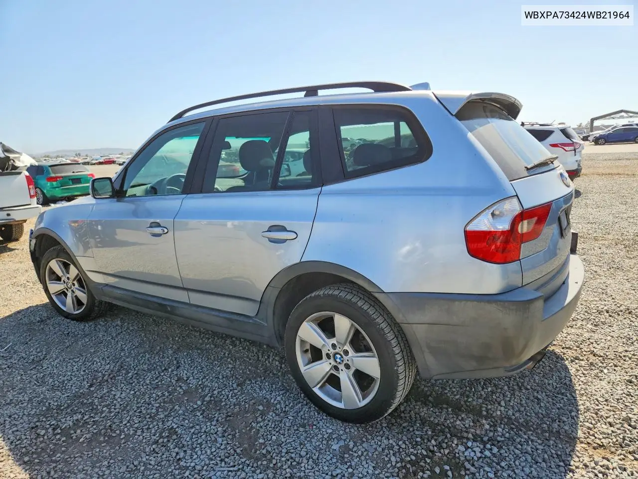 2004 BMW X3 2.5I VIN: WBXPA73424WB21964 Lot: 61441366