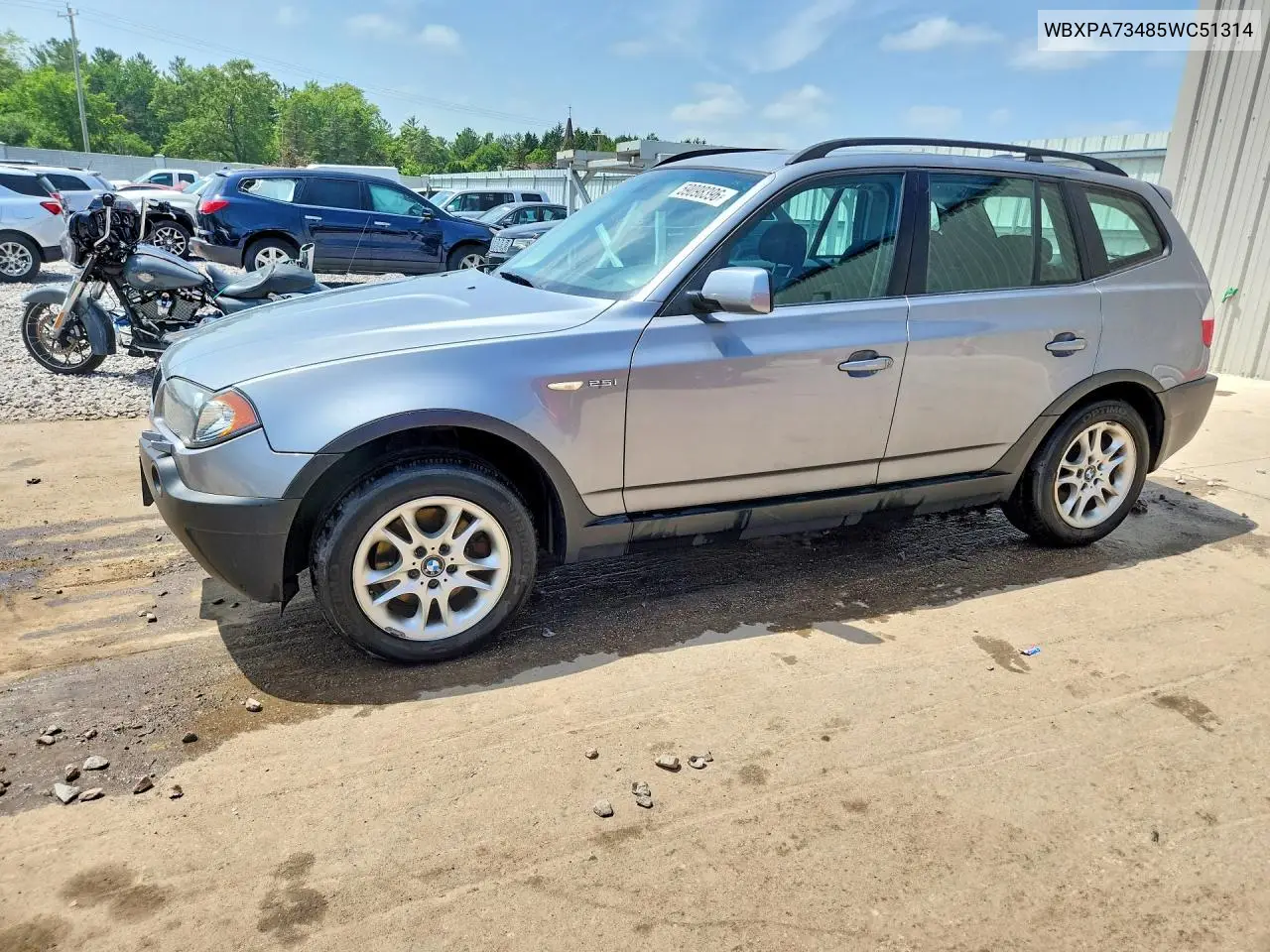 2005 BMW X3 2.5I VIN: WBXPA73485WC51314 Lot: 59098396