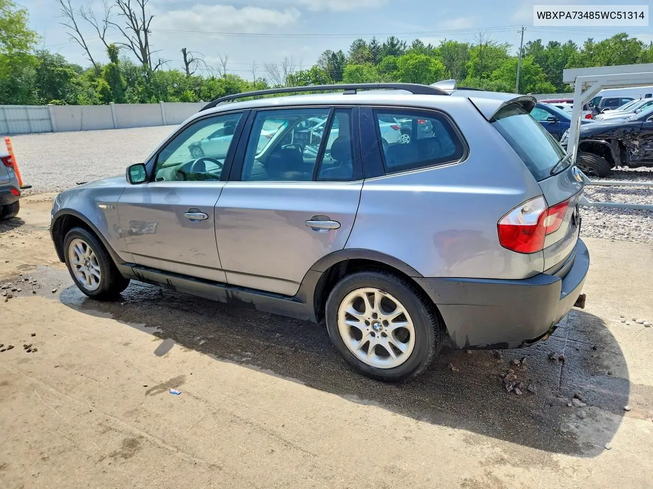 2005 BMW X3 2.5I VIN: WBXPA73485WC51314 Lot: 59098396