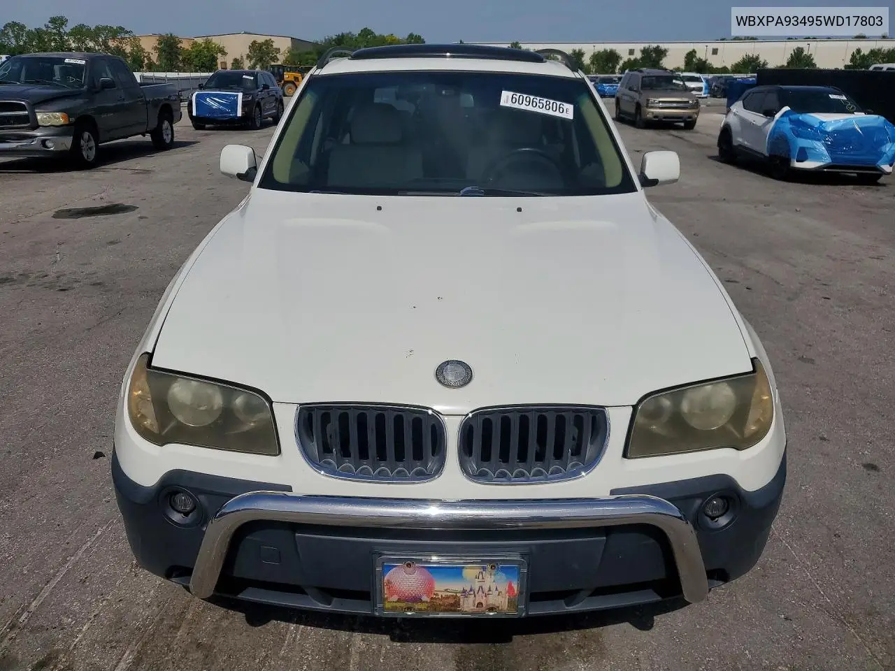 2005 BMW X3 3.0I VIN: WBXPA93495WD17803 Lot: 60965806