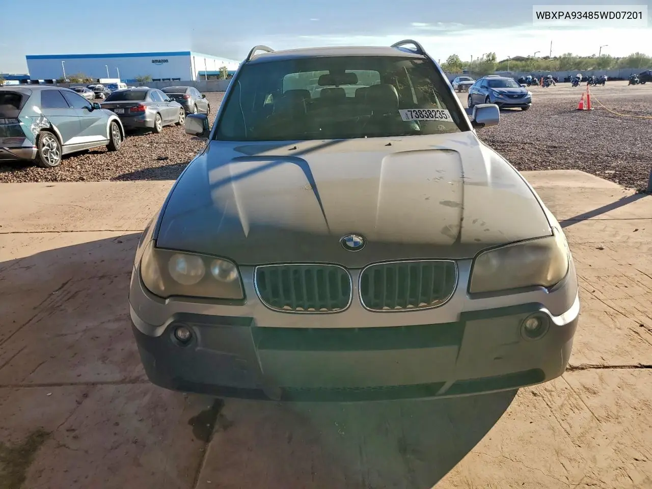 2005 BMW X3 3.0I VIN: WBXPA93485WD07201 Lot: 73838235