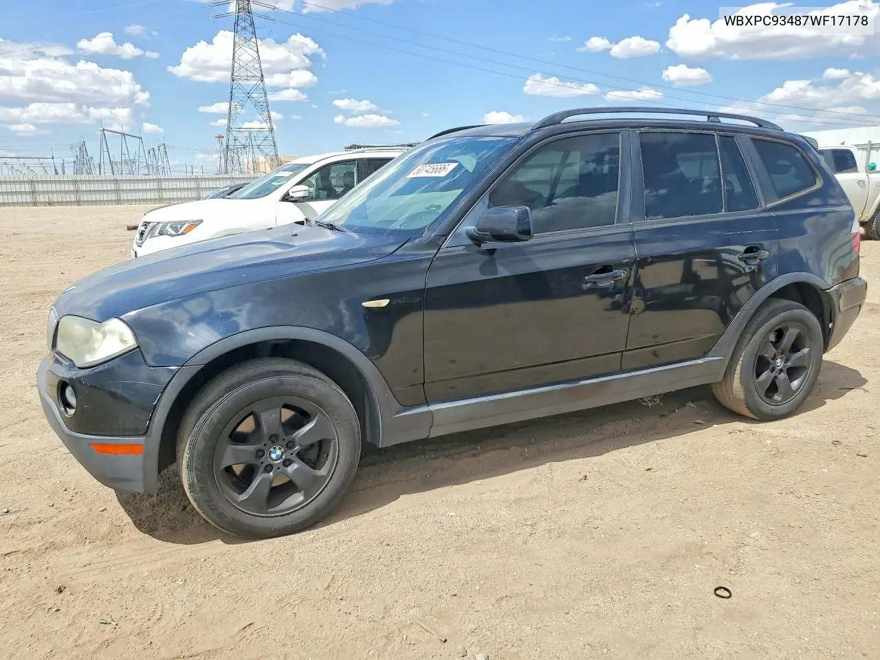 2007 BMW X3 3.0Si VIN: WBXPC93487WF17178 Lot: 60745686