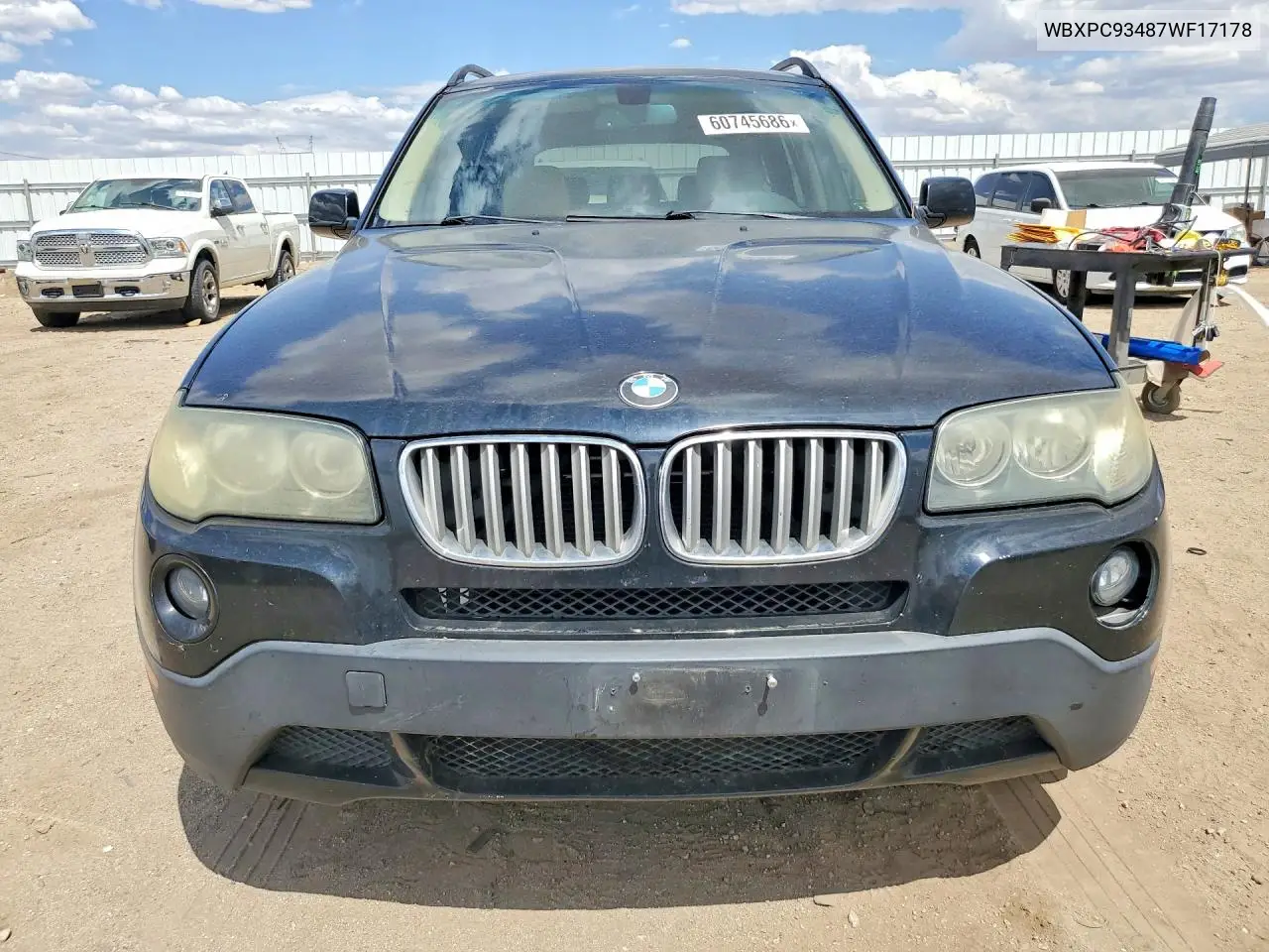 2007 BMW X3 3.0Si VIN: WBXPC93487WF17178 Lot: 60745686