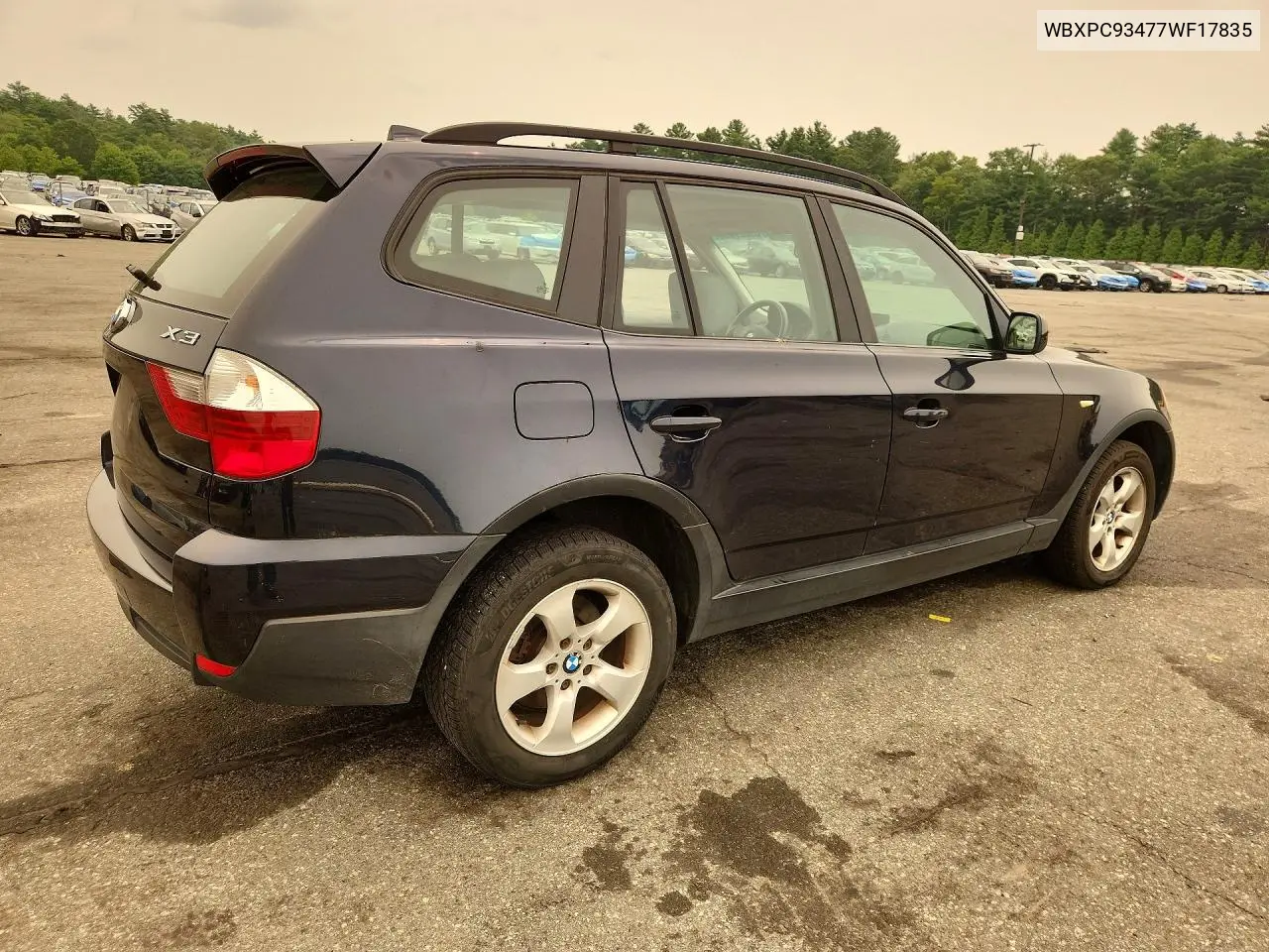 2007 BMW X3 3.0Si VIN: WBXPC93477WF17835 Lot: 61227486