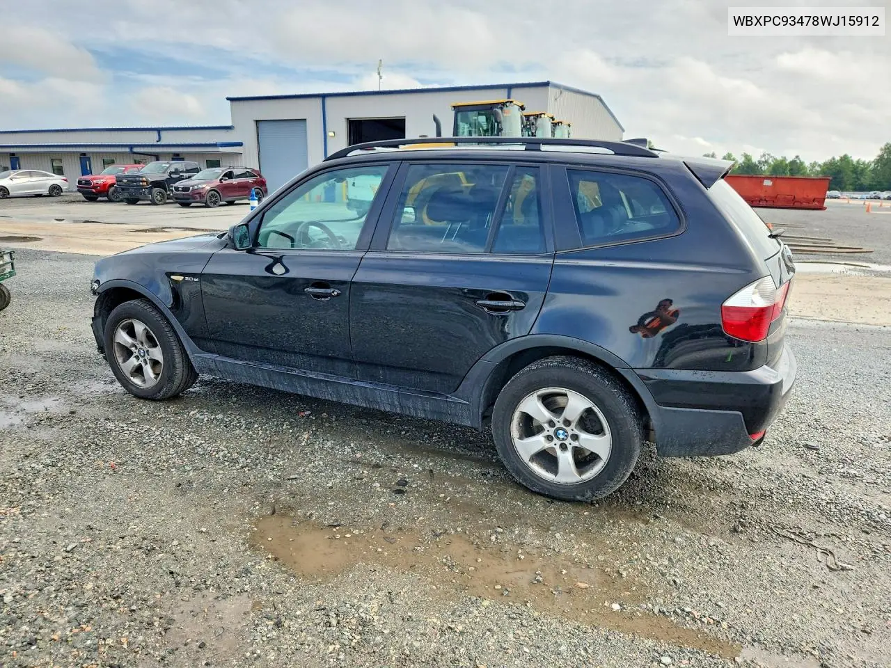 2008 BMW X3 3.0Si VIN: WBXPC93478WJ15912 Lot: 60838326