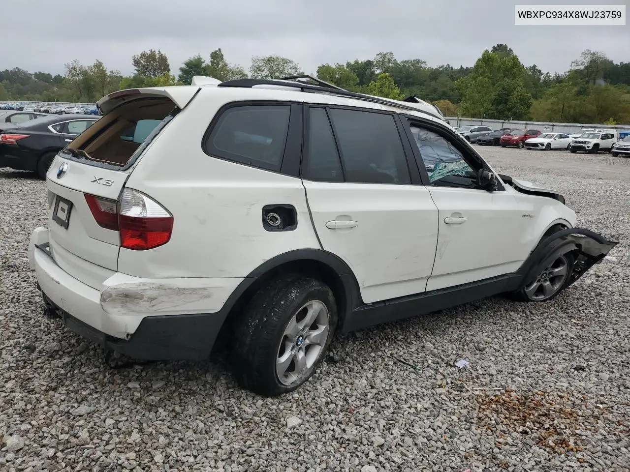 WBXPC934X8WJ23759 2008 BMW X3 3.0Si