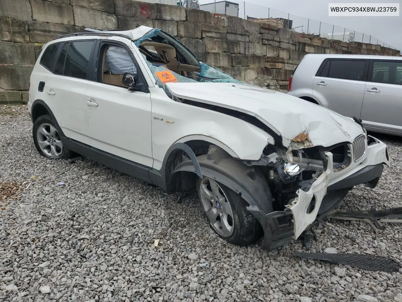 WBXPC934X8WJ23759 2008 BMW X3 3.0Si