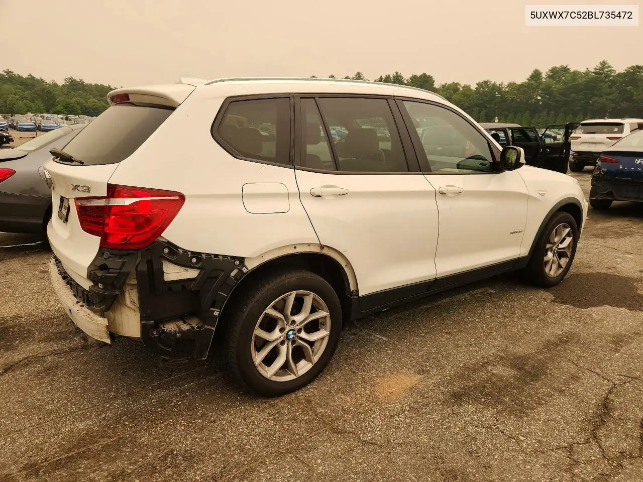 2011 BMW X3 xDrive35I VIN: 5UXWX7C52BL735472 Lot: 60609906
