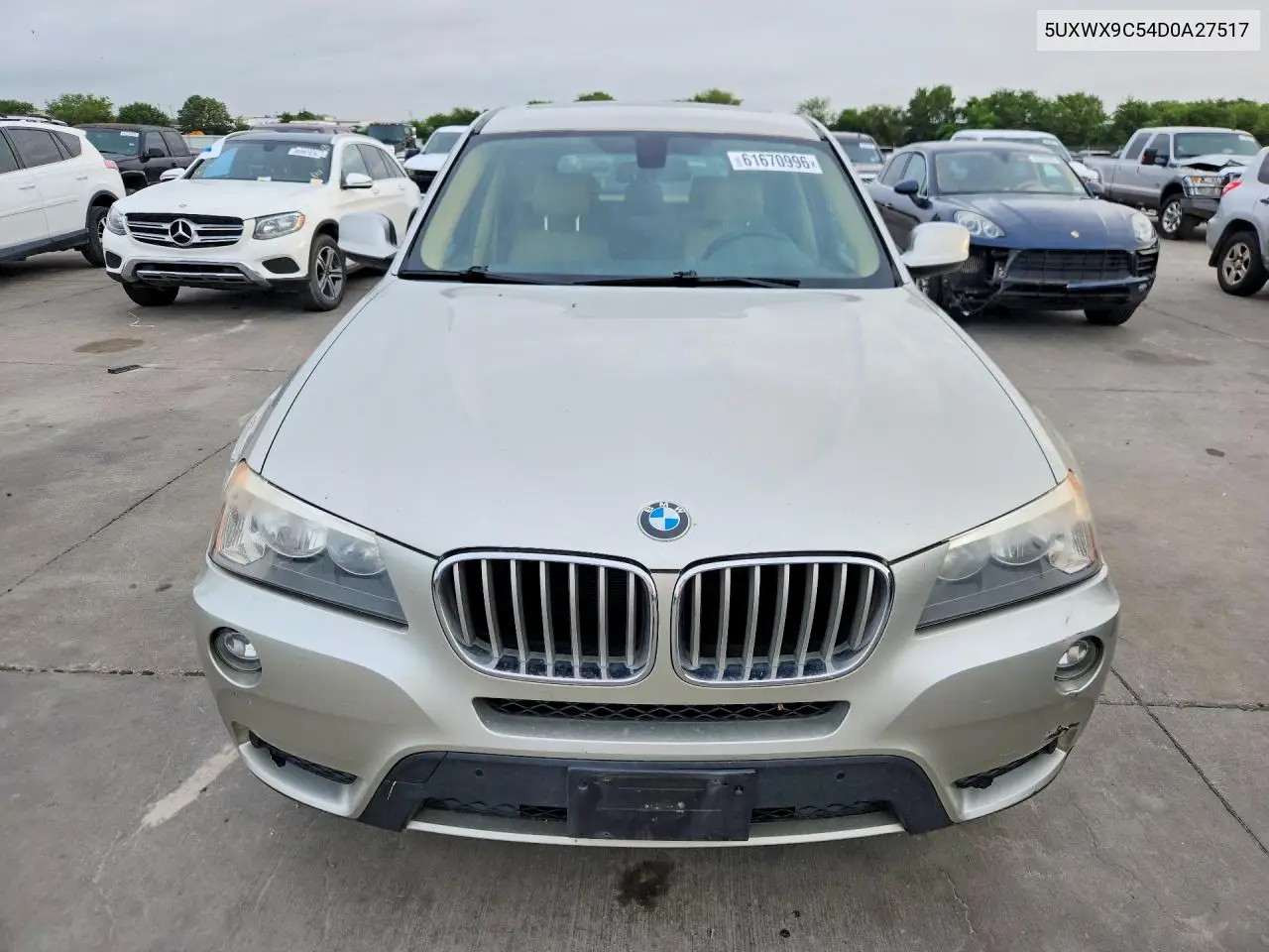 2013 BMW X3 xDrive28I VIN: 5UXWX9C54D0A27517 Lot: 61670996