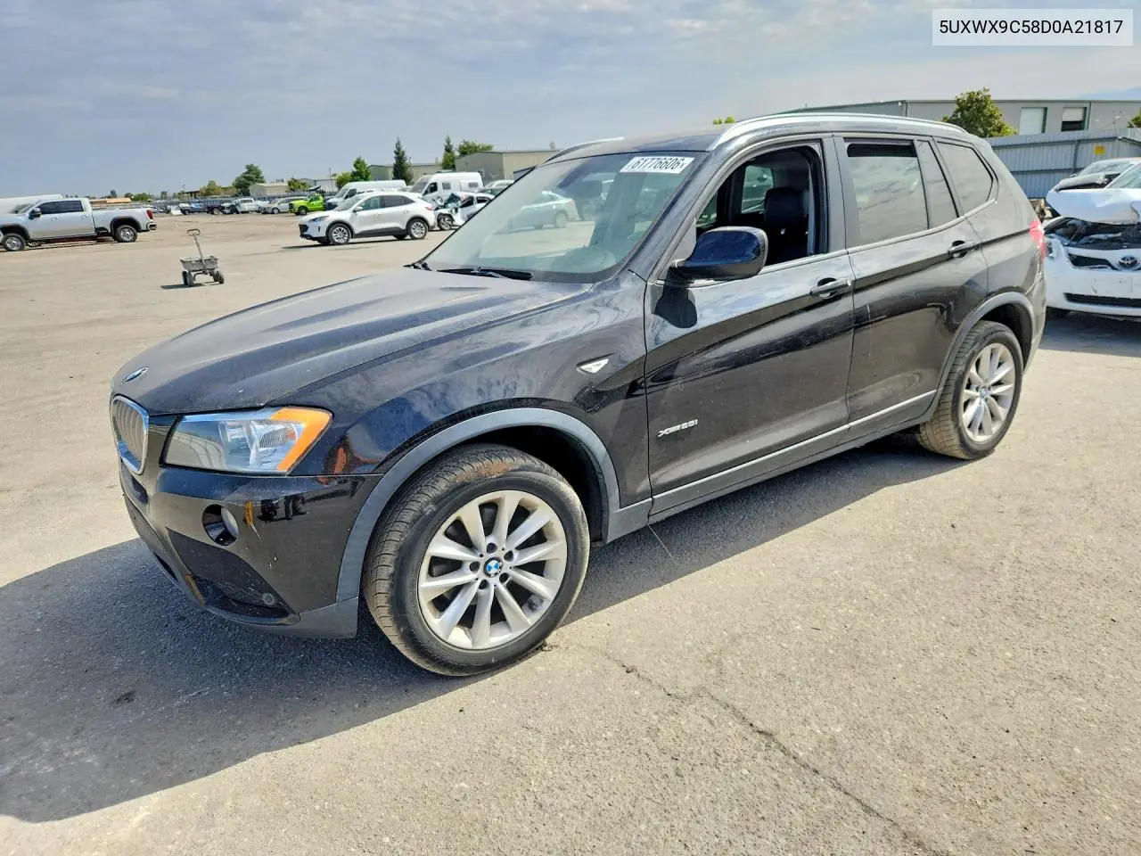 2013 BMW X3 VIN: 5UXWX9C58D0A21817 Lot: 61776606