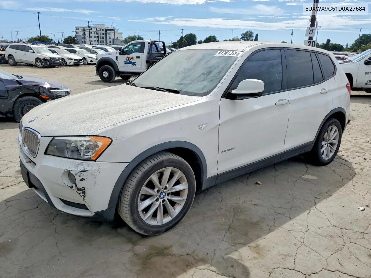 2013 BMW X3 xDrive28I VIN: 5UXWX9C51D0A27684 Lot: 61981326