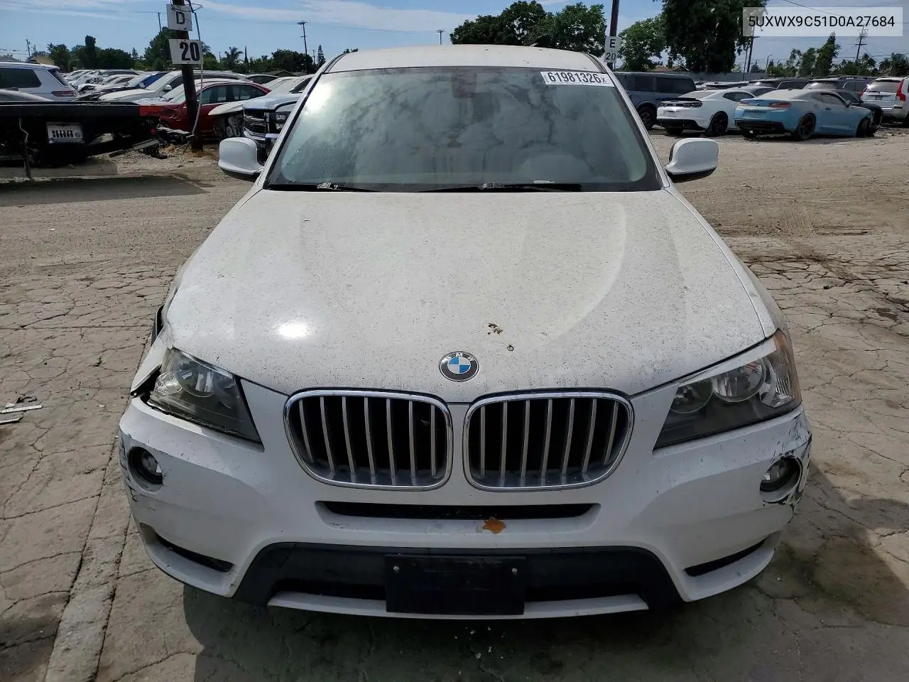 2013 BMW X3 xDrive28I VIN: 5UXWX9C51D0A27684 Lot: 61981326