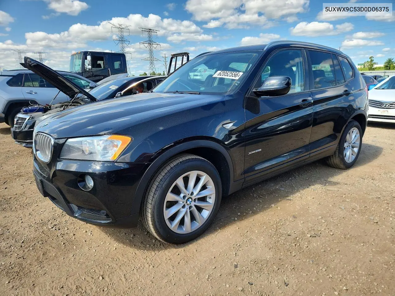 2013 BMW X3 xDrive28I VIN: 5UXWX9C53D0D06375 Lot: 62052556