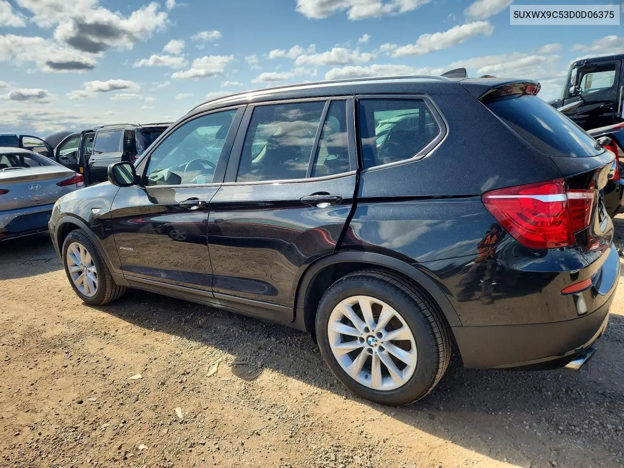 2013 BMW X3 xDrive28I VIN: 5UXWX9C53D0D06375 Lot: 62052556