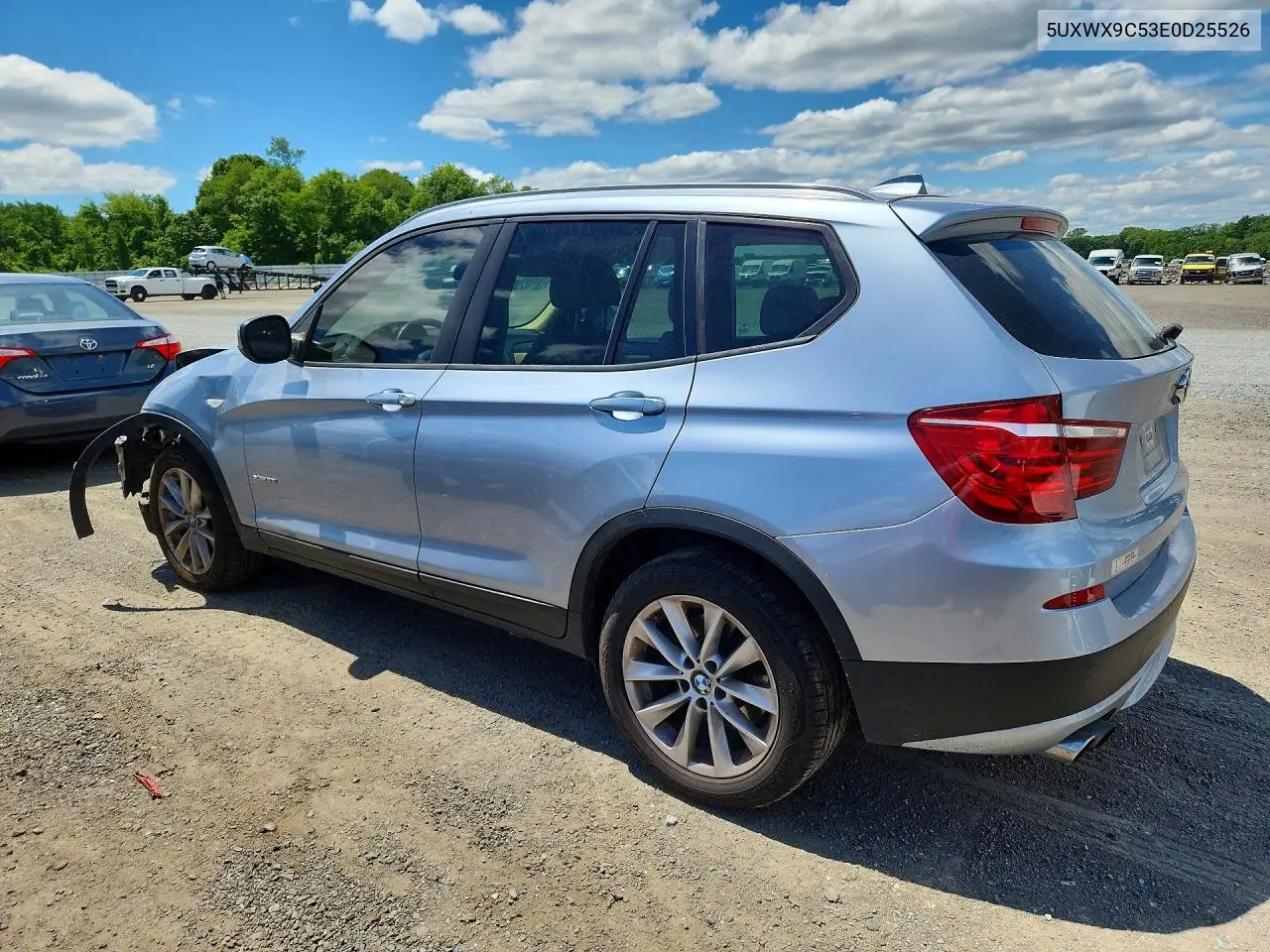 2014 BMW X3 xDrive28I VIN: 5UXWX9C53E0D25526 Lot: 57180946