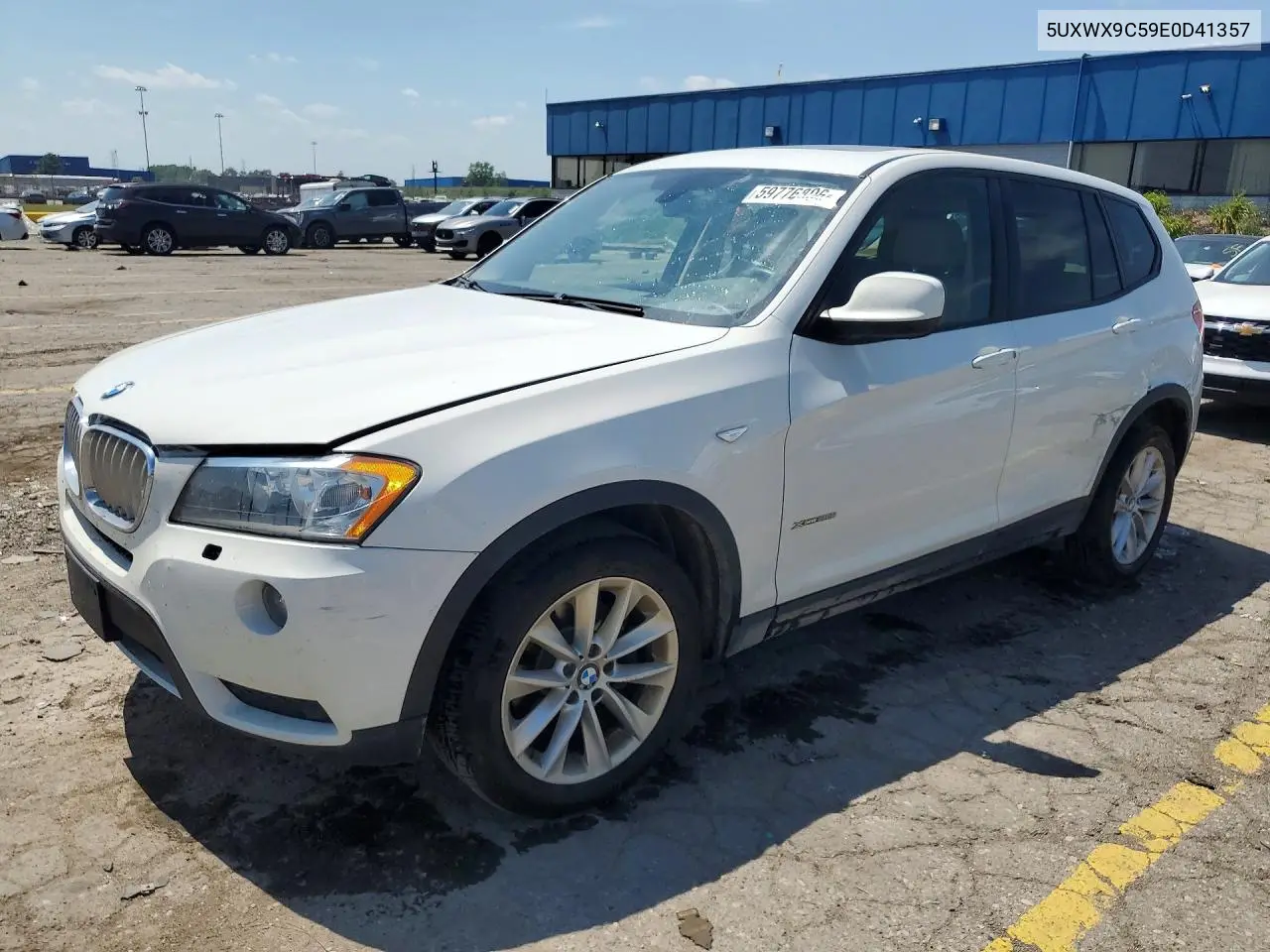 2014 BMW X3 xDrive28I VIN: 5UXWX9C59E0D41357 Lot: 59776806