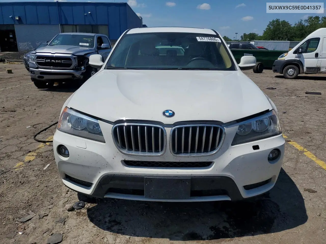 2014 BMW X3 xDrive28I VIN: 5UXWX9C59E0D41357 Lot: 59776806