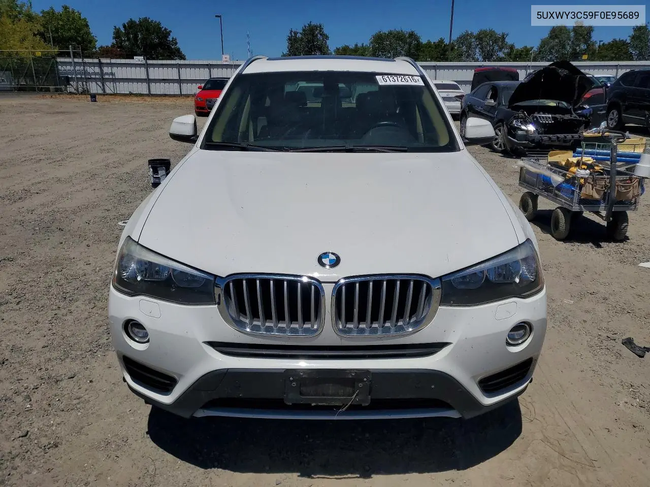 2015 BMW X3 xDrive28D VIN: 5UXWY3C59F0E95689 Lot: 61372616