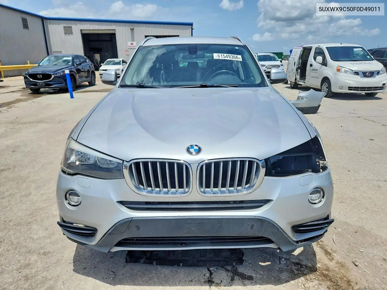 2015 BMW X3 xDrive28I VIN: 5UXWX9C50F0D49011 Lot: 61549366