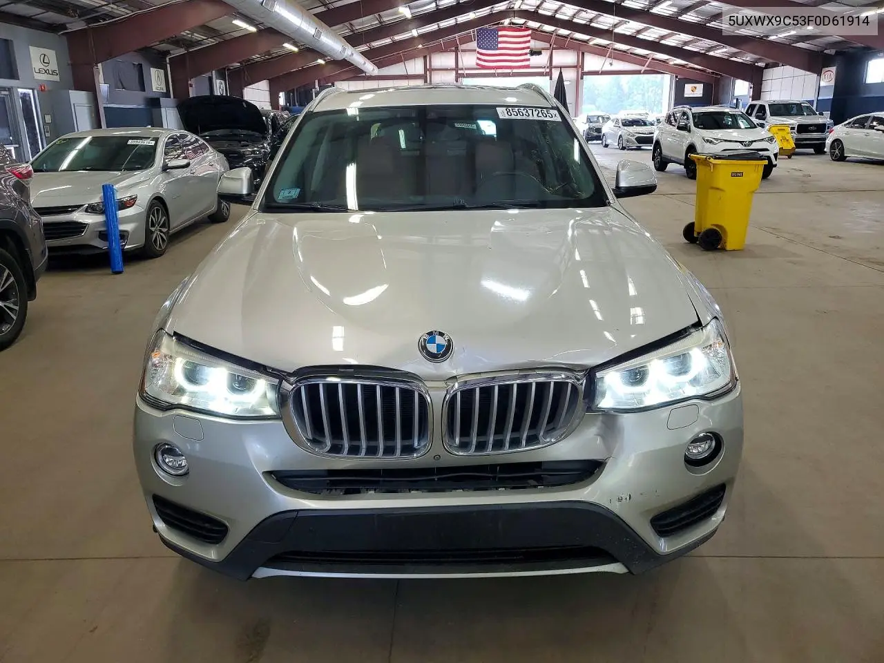 2015 BMW X3 xDrive28I VIN: 5UXWX9C53F0D61914 Lot: 85637265