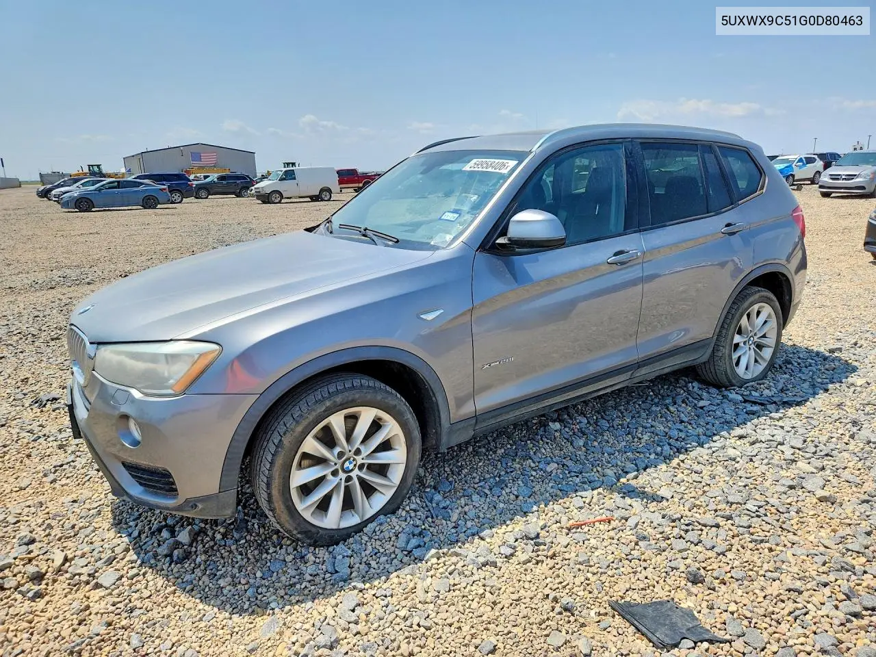 2016 BMW X3 xDrive28I VIN: 5UXWX9C51G0D80463 Lot: 59958406