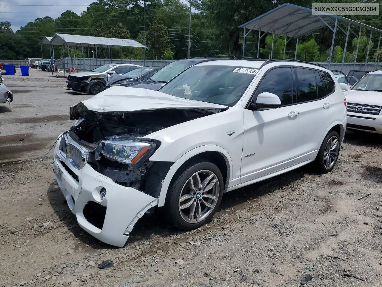 2016 BMW X3 xDrive28I VIN: 5UXWX9C55G0D93684 Lot: 60178166