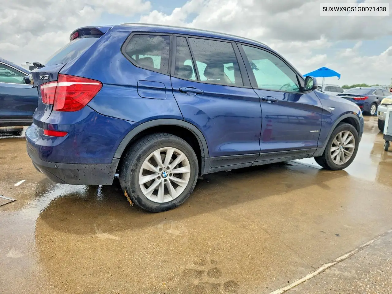 2016 BMW X3 xDrive28I VIN: 5UXWX9C51G0D71438 Lot: 60784876