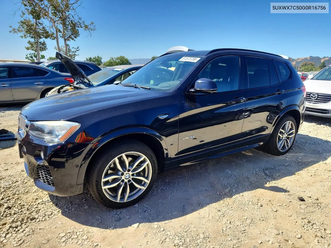 2016 BMW X3 xDrive35I VIN: 5UXWX7C50G0R16756 Lot: 61573756