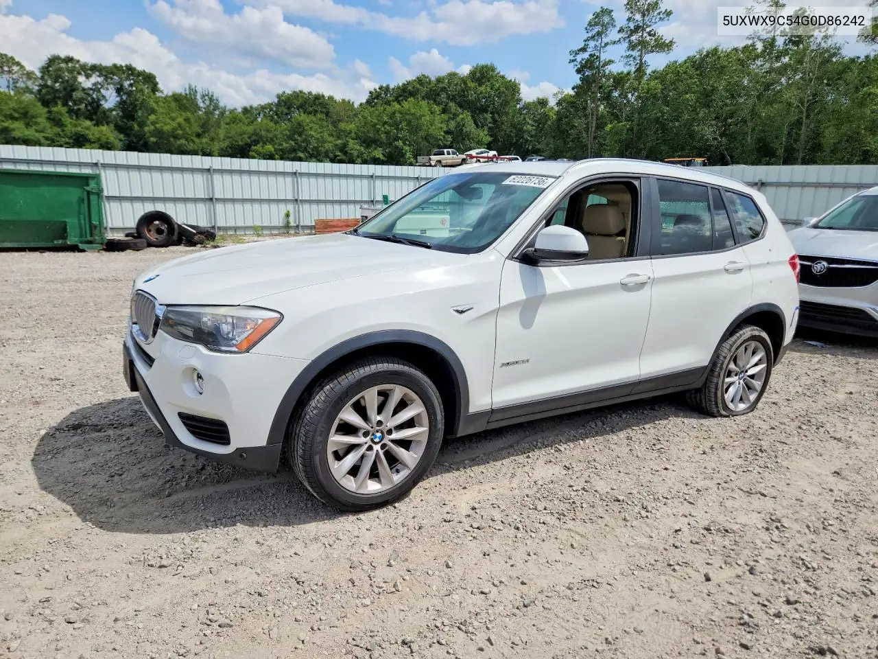 2016 BMW X3 xDrive28I VIN: 5UXWX9C54G0D86242 Lot: 62226736