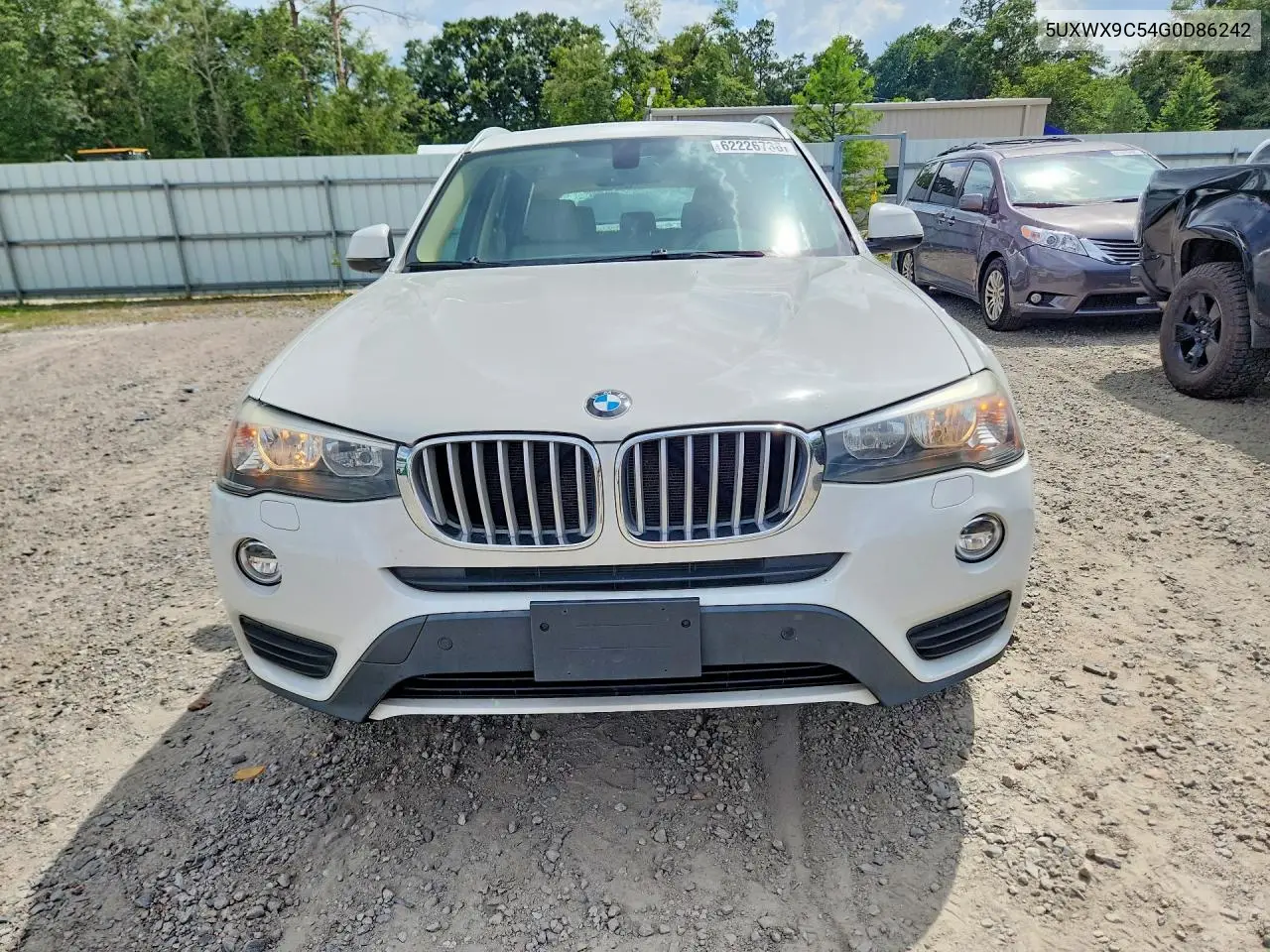 2016 BMW X3 xDrive28I VIN: 5UXWX9C54G0D86242 Lot: 62226736