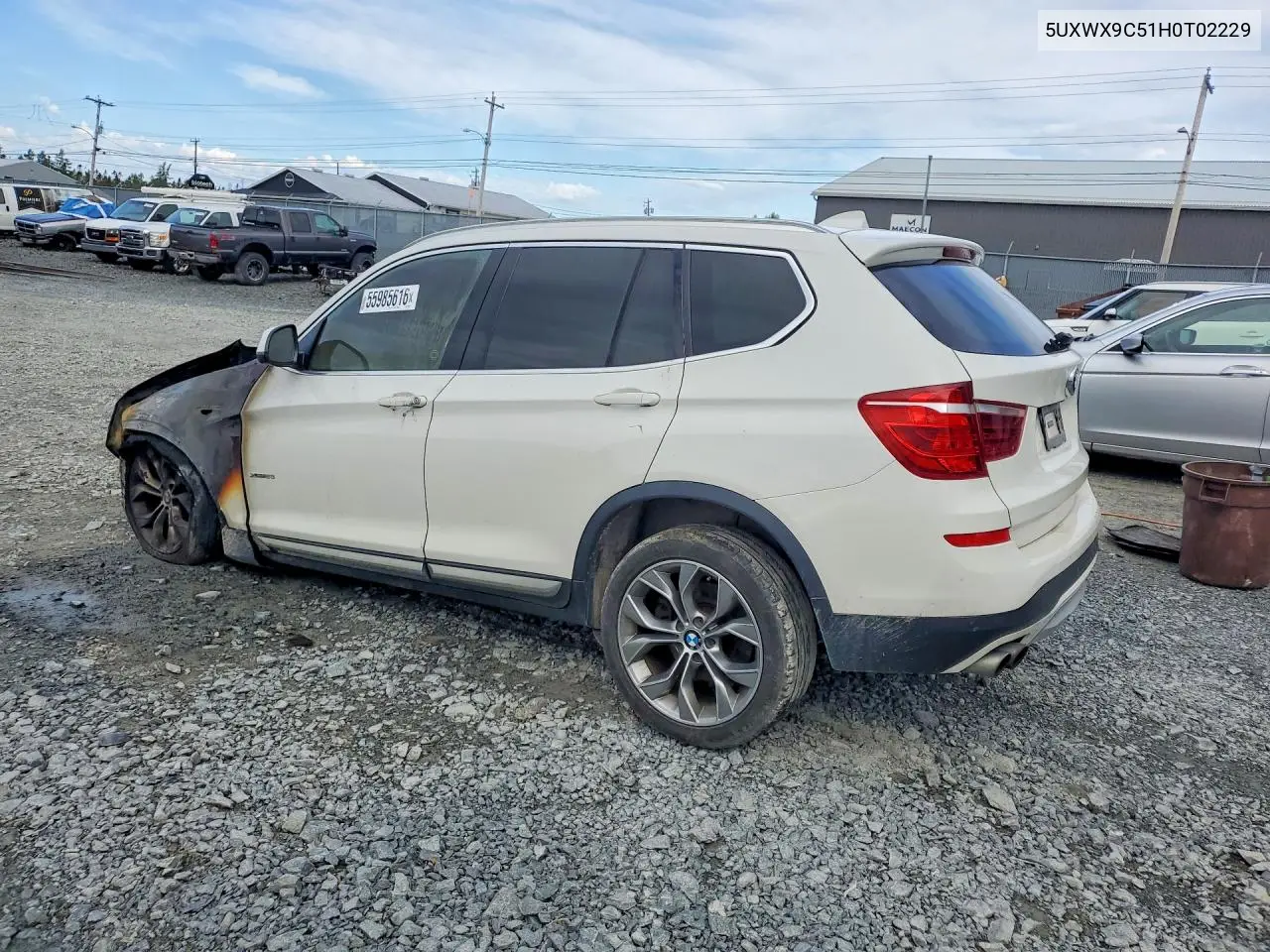 2017 BMW X3 xDrive28I VIN: 5UXWX9C51H0T02229 Lot: 55985616