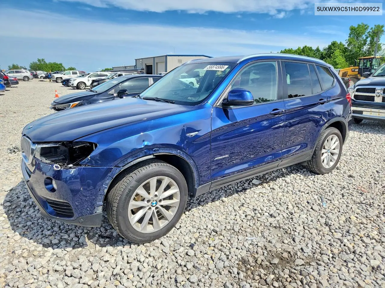 2017 BMW X3 xDrive28I VIN: 5UXWX9C51H0D99922 Lot: 56874996