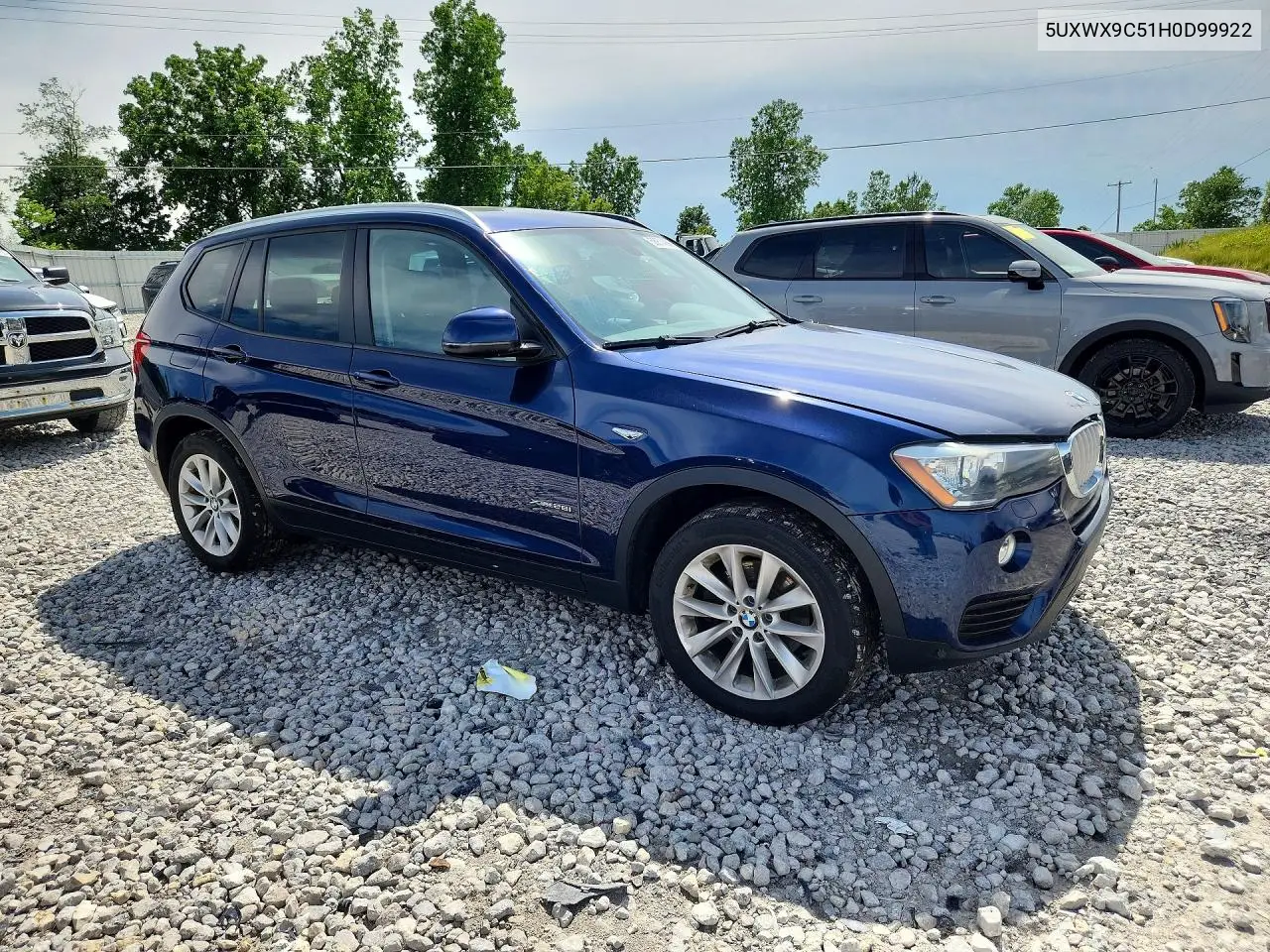 2017 BMW X3 xDrive28I VIN: 5UXWX9C51H0D99922 Lot: 56874996