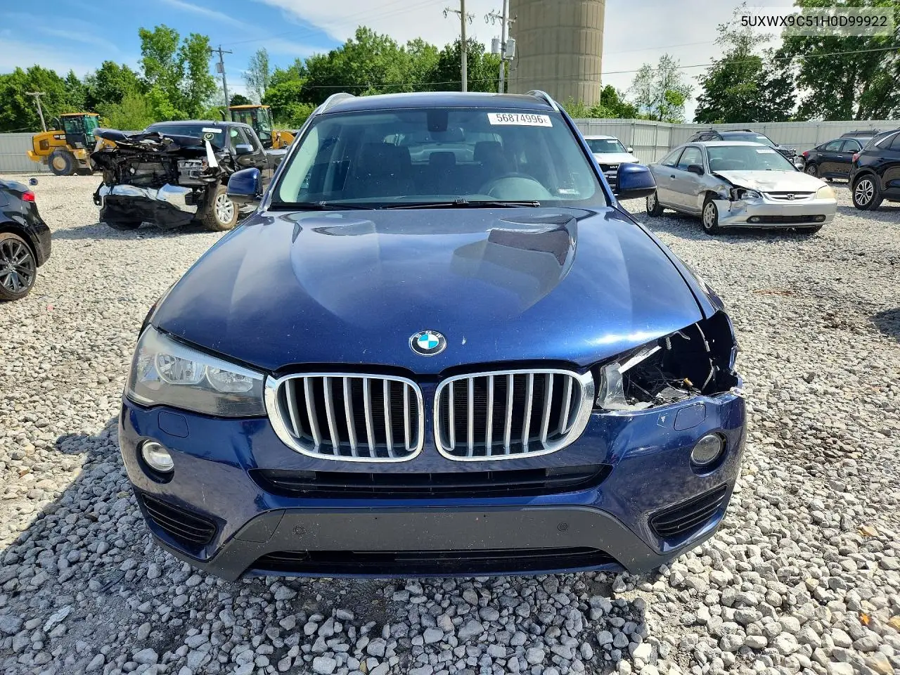 2017 BMW X3 xDrive28I VIN: 5UXWX9C51H0D99922 Lot: 56874996