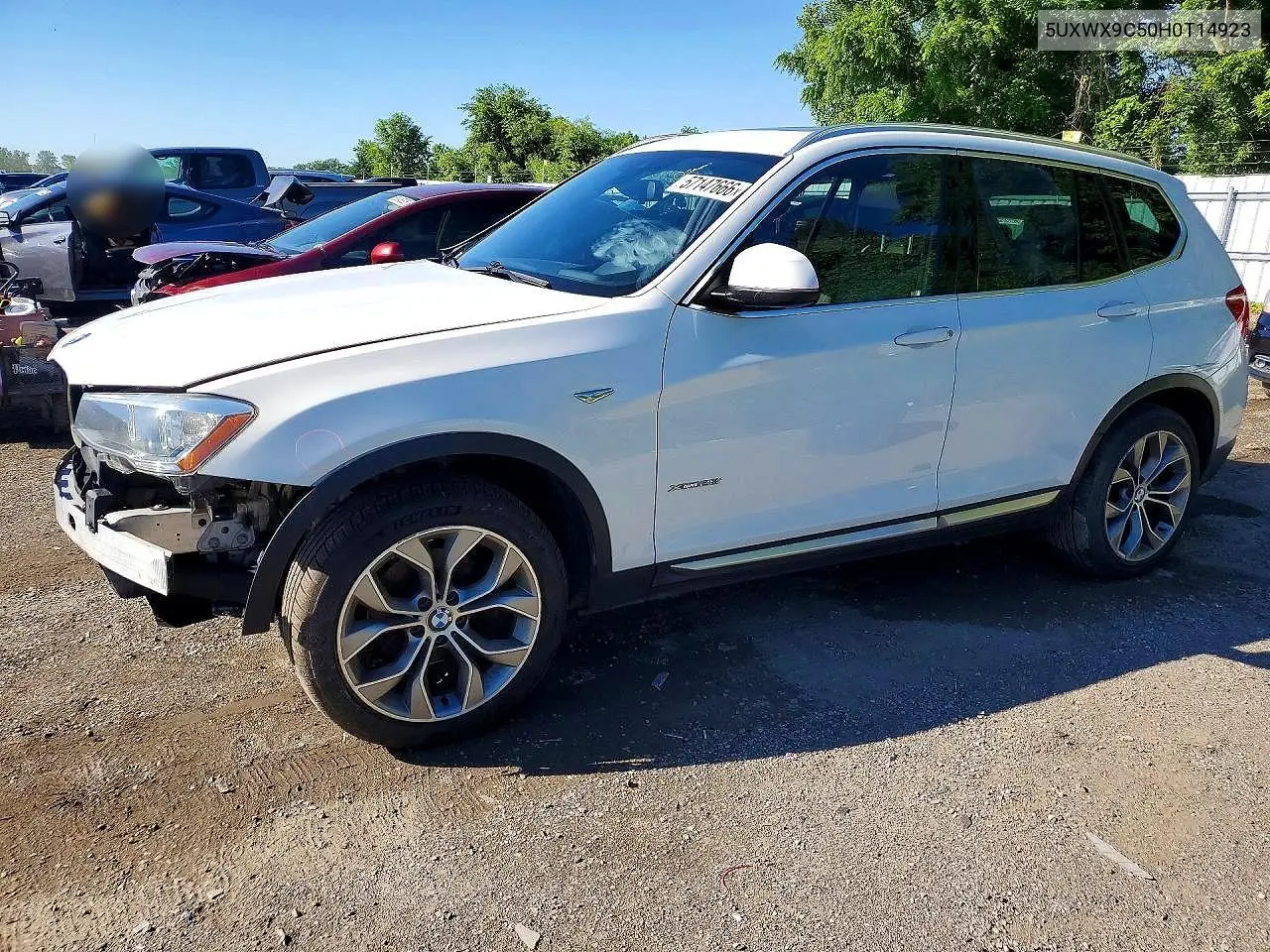 2017 BMW X3 xDrive28I VIN: 5UXWX9C50H0T14923 Lot: 57147666