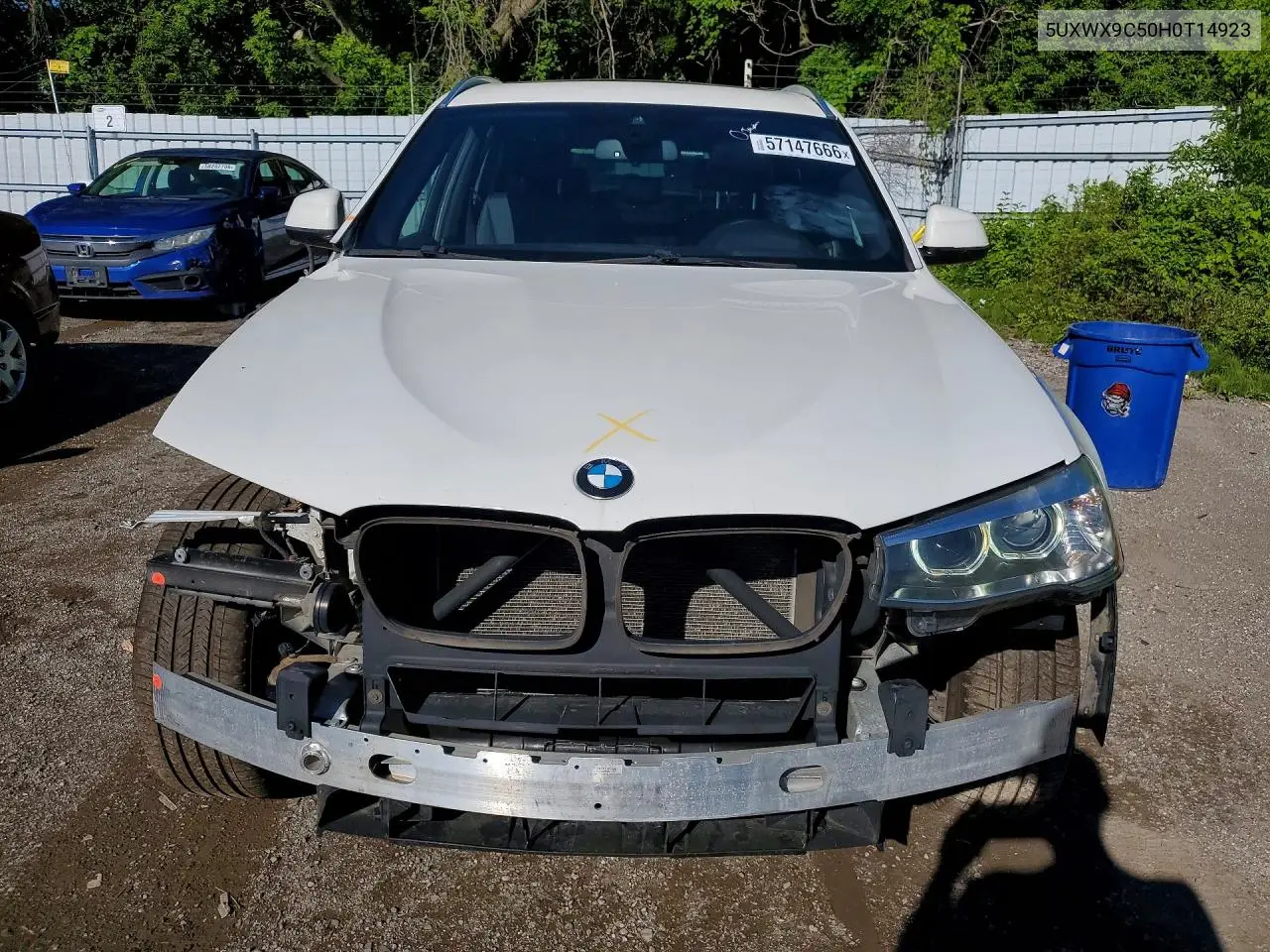 2017 BMW X3 xDrive28I VIN: 5UXWX9C50H0T14923 Lot: 57147666