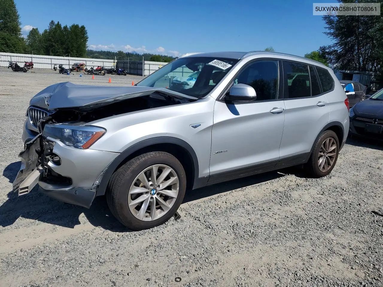 2017 BMW X3 xDrive28I VIN: 5UXWX9C58H0T08061 Lot: 58585186
