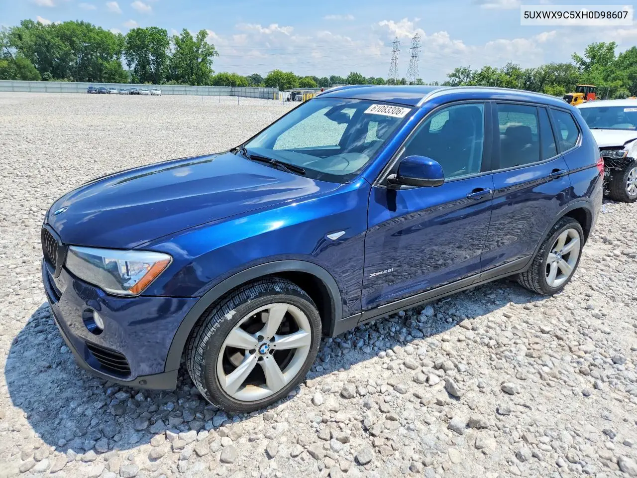 2017 BMW X3 xDrive28I VIN: 5UXWX9C5XH0D98607 Lot: 61083306