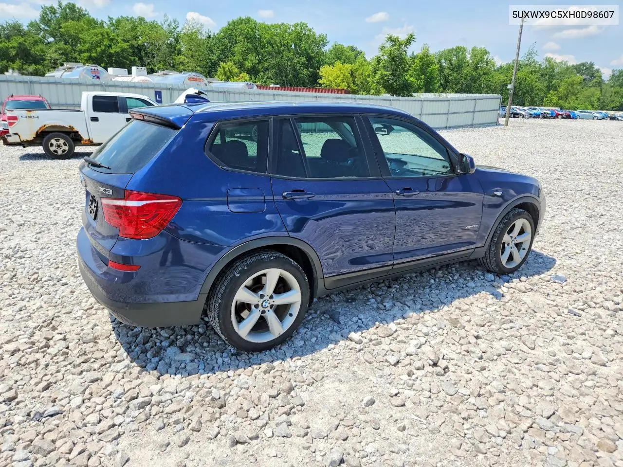 2017 BMW X3 xDrive28I VIN: 5UXWX9C5XH0D98607 Lot: 61083306