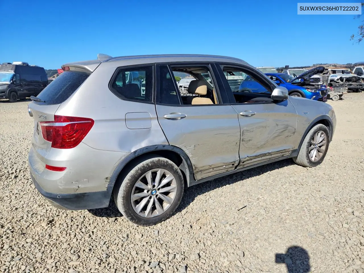 2017 BMW X3 xDrive28I VIN: 5UXWX9C36H0T22202 Lot: 61188196
