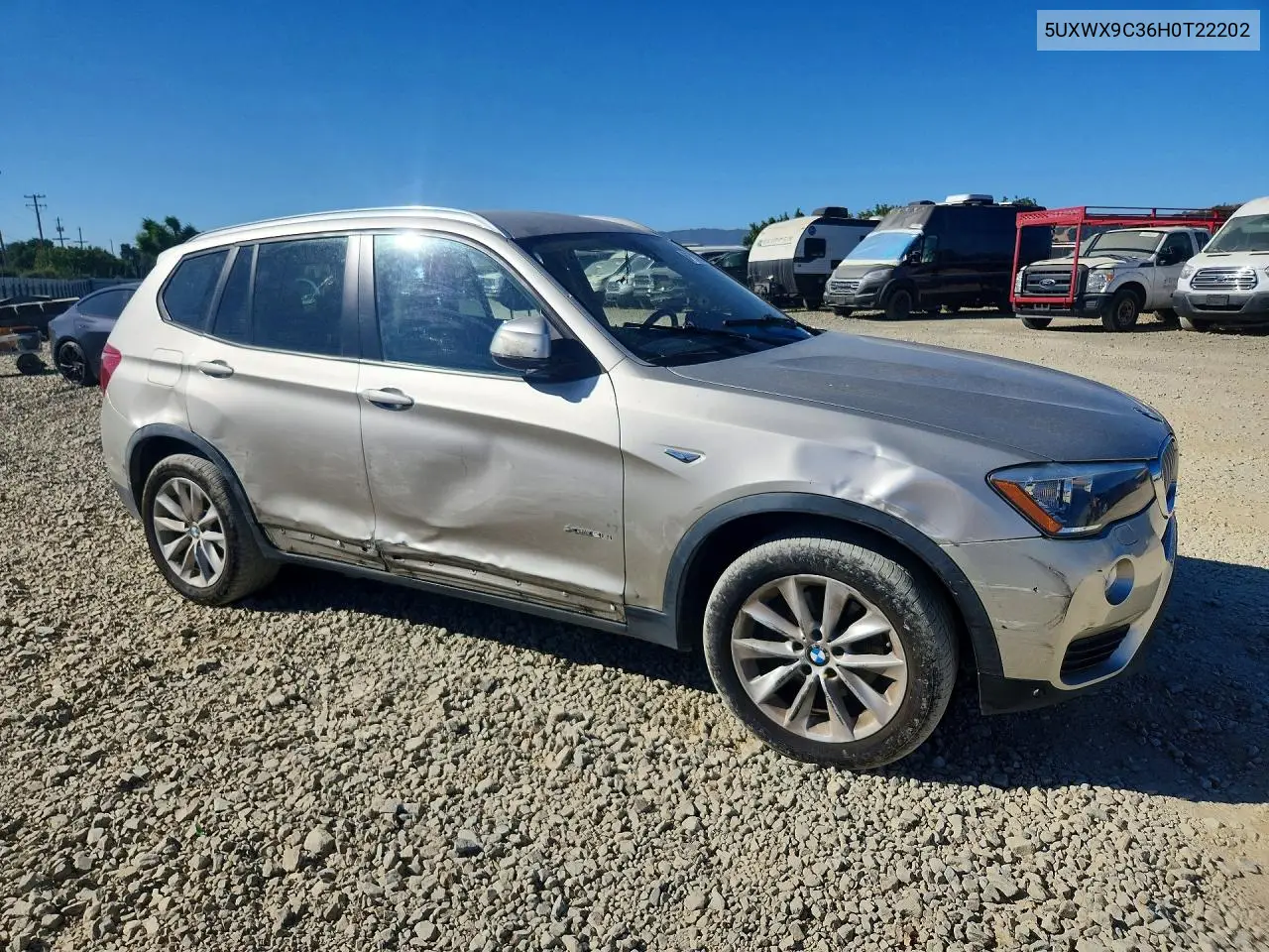 2017 BMW X3 xDrive28I VIN: 5UXWX9C36H0T22202 Lot: 61188196