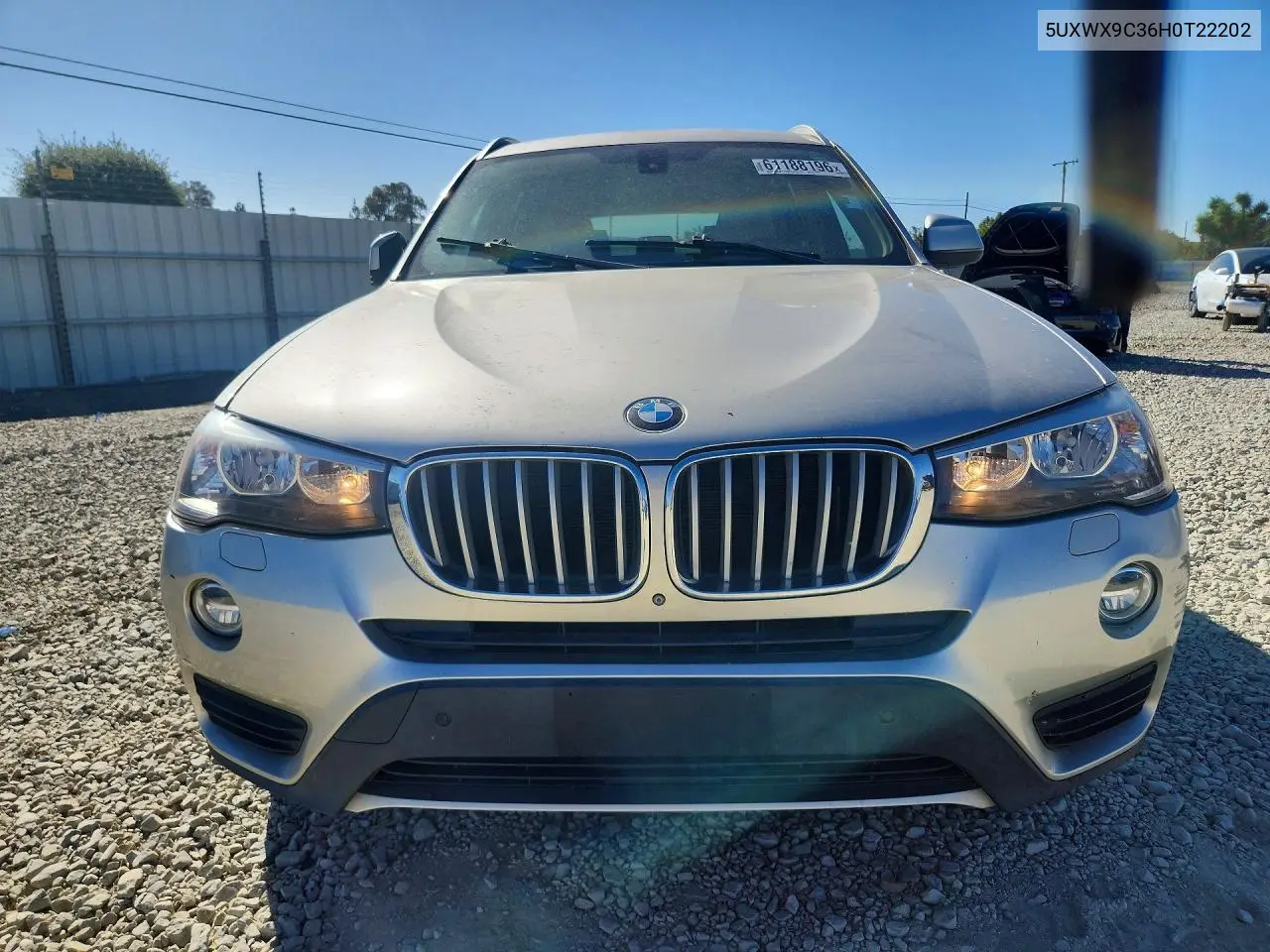 2017 BMW X3 xDrive28I VIN: 5UXWX9C36H0T22202 Lot: 61188196