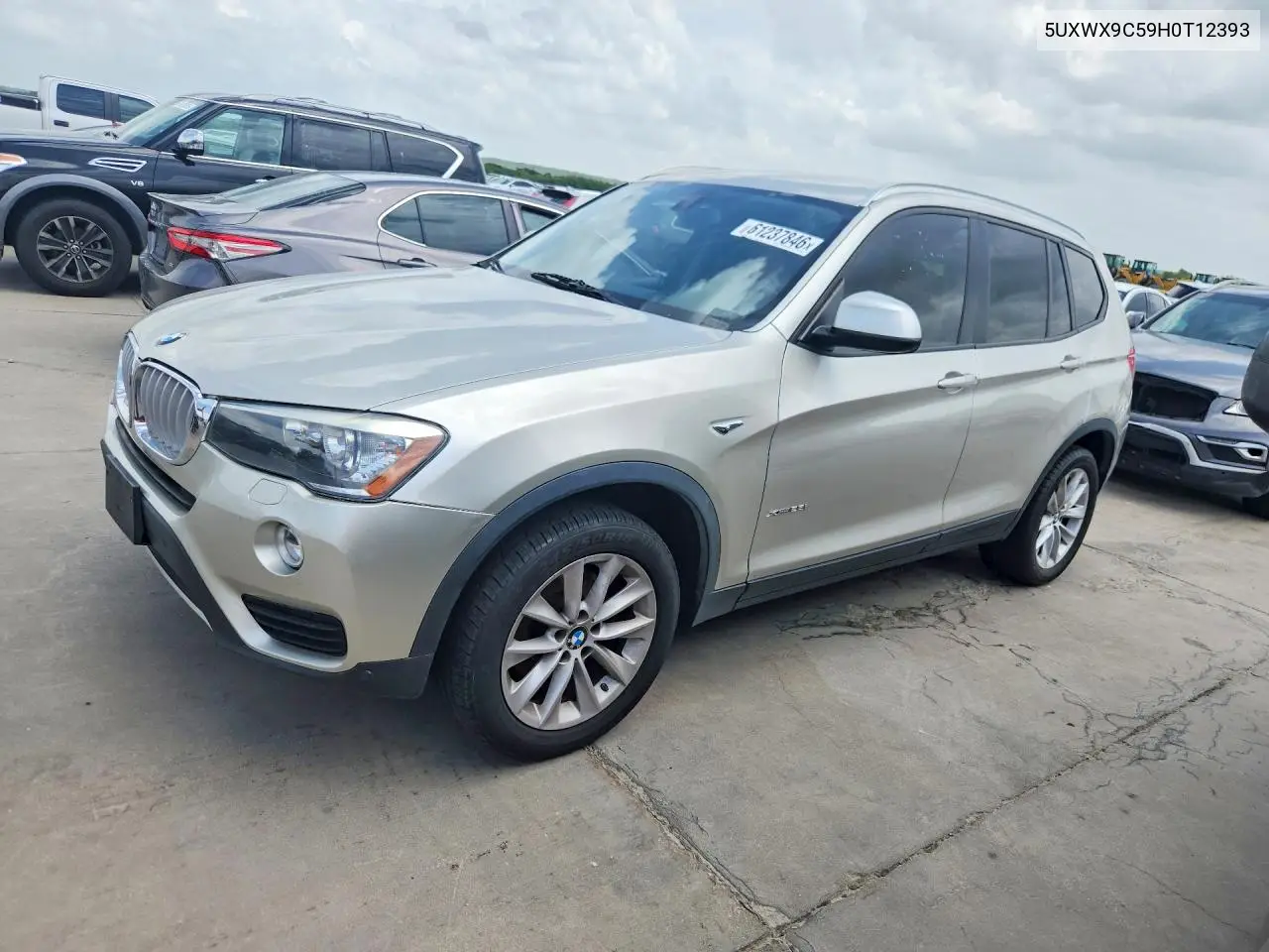 2017 BMW X3 xDrive28I VIN: 5UXWX9C59H0T12393 Lot: 61237846