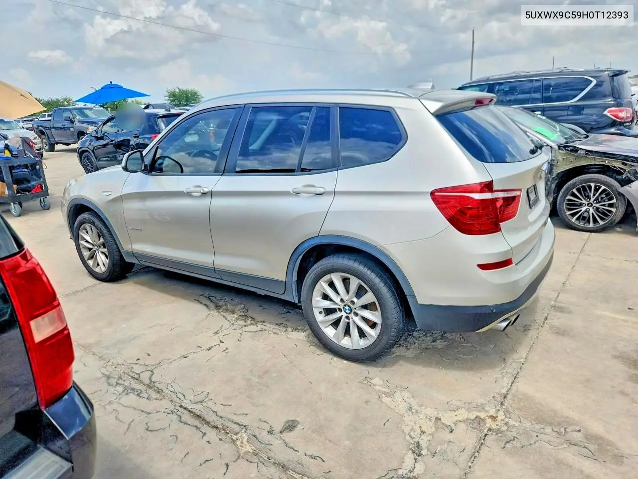 2017 BMW X3 xDrive28I VIN: 5UXWX9C59H0T12393 Lot: 61237846
