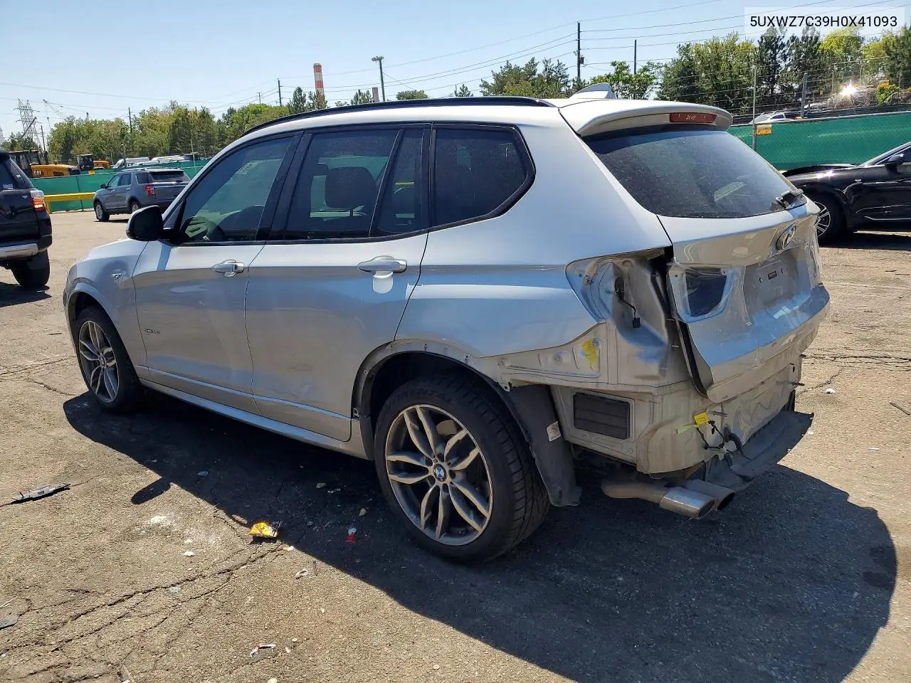 2017 BMW X3 Sdrive28I VIN: 5UXWZ7C39H0X41093 Lot: 61591796