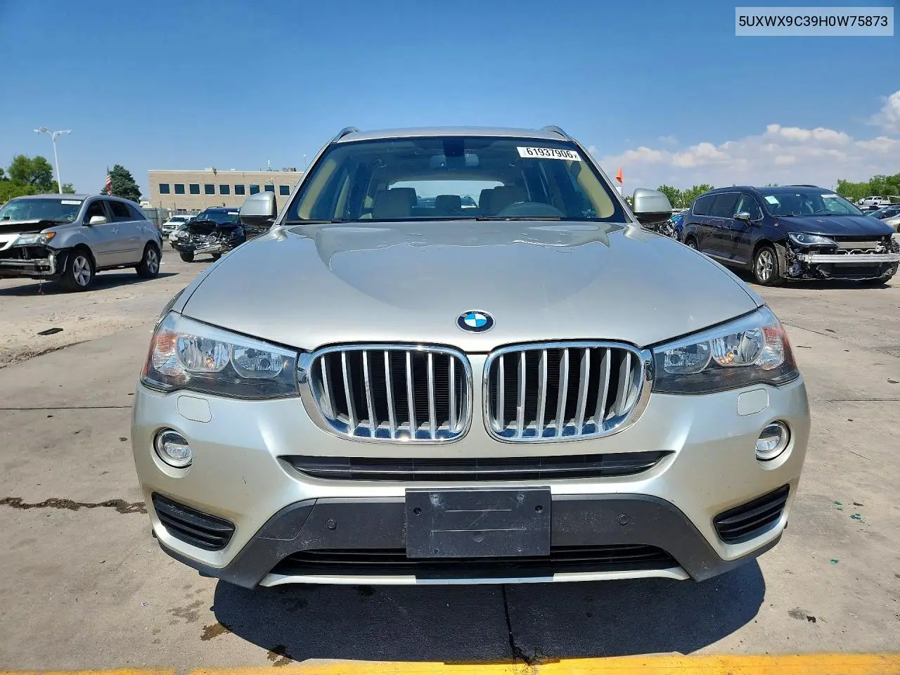 2017 BMW X3 xDrive28I VIN: 5UXWX9C39H0W75873 Lot: 61937906